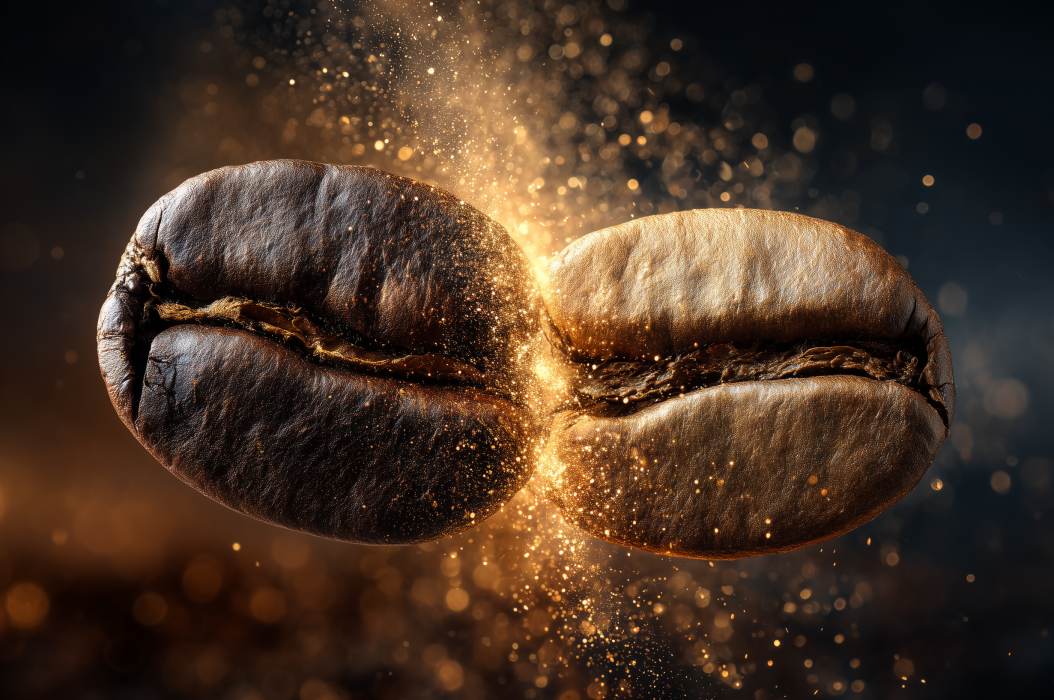 Grains de café Arabica et Robusta